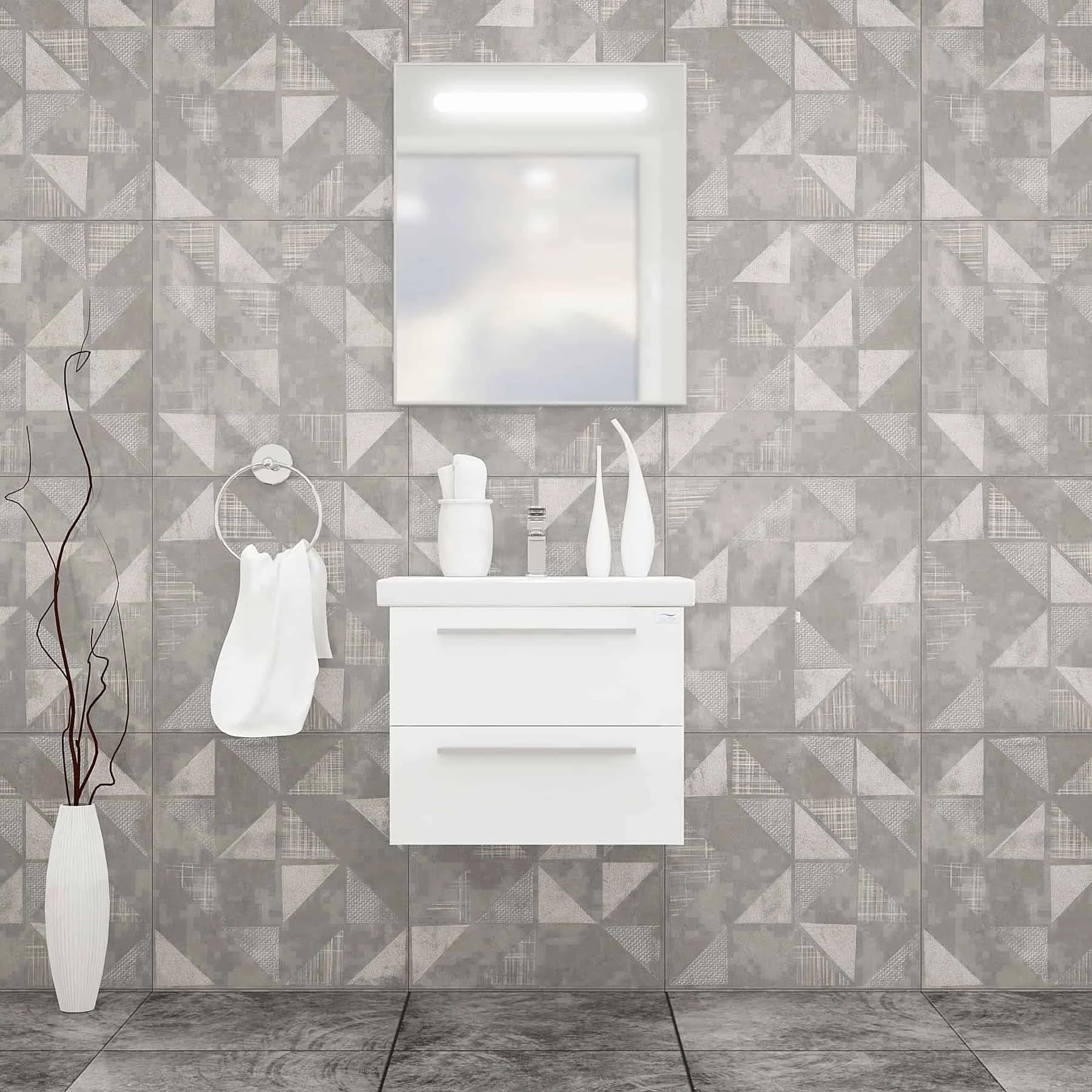 Casa Mare Elke 32 Glossy White Vanity Ceramic Sink Combo - Elke80GW-32-MSC-S