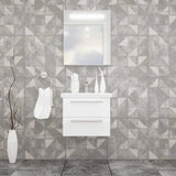 Casa Mare Elke 32 Glossy White Vanity Ceramic Sink Combo - Elke80GW-32-MSC-S