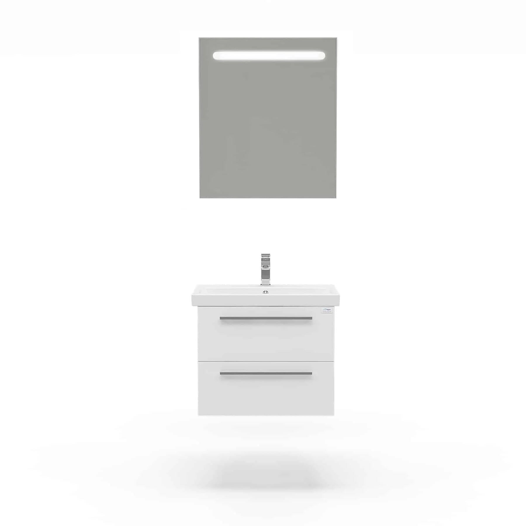 Casa Mare Elke 32 Glossy White Vanity Ceramic Sink Combo - Elke80GW-32-MSC-S
