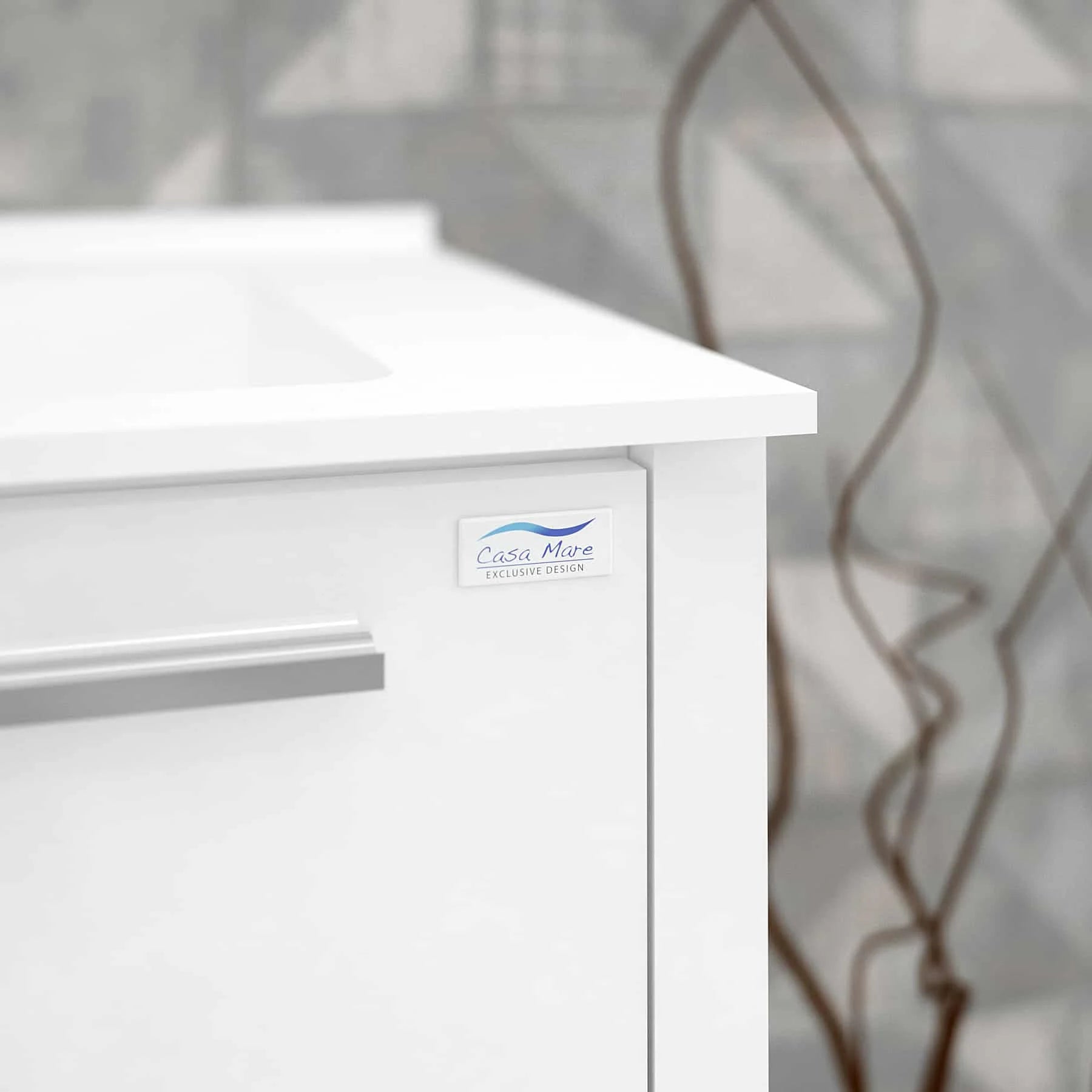 Casa Mare Nona 60 Glossy White Double Sink Vanity and Sink Combo - Nona152GW-60-MSC-S