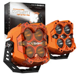 Novsight CYBER 1 Series | 6-inch LED Pod Lights White and Amber Light Cyber Orange -  A500-WL1-6O