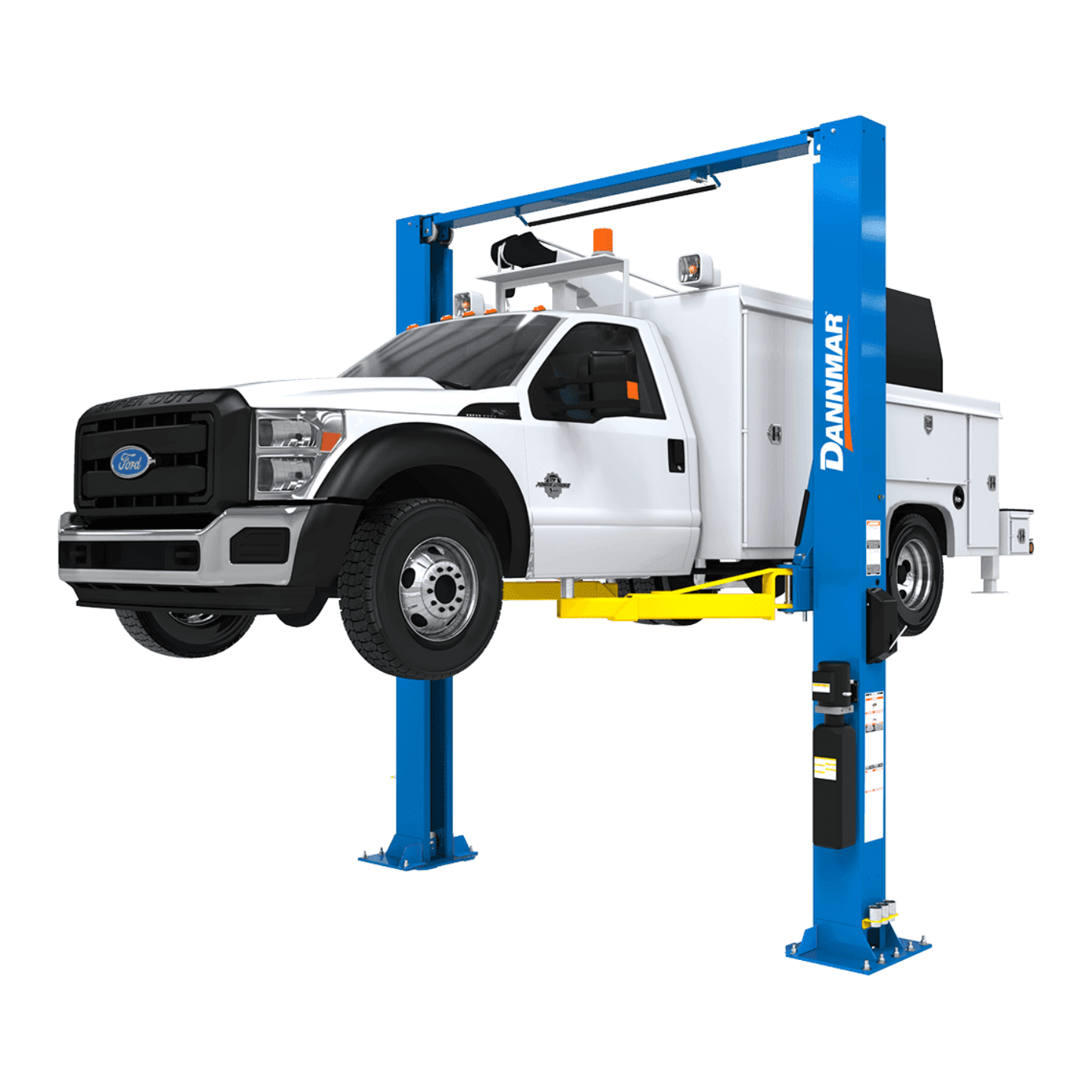 Dannmar D2-15C 15,000-lbs. Capacity Heavy-Duty Two-Post Lift / Symmetric Clearfloor / Triple-Telescoping Arms - 5175311