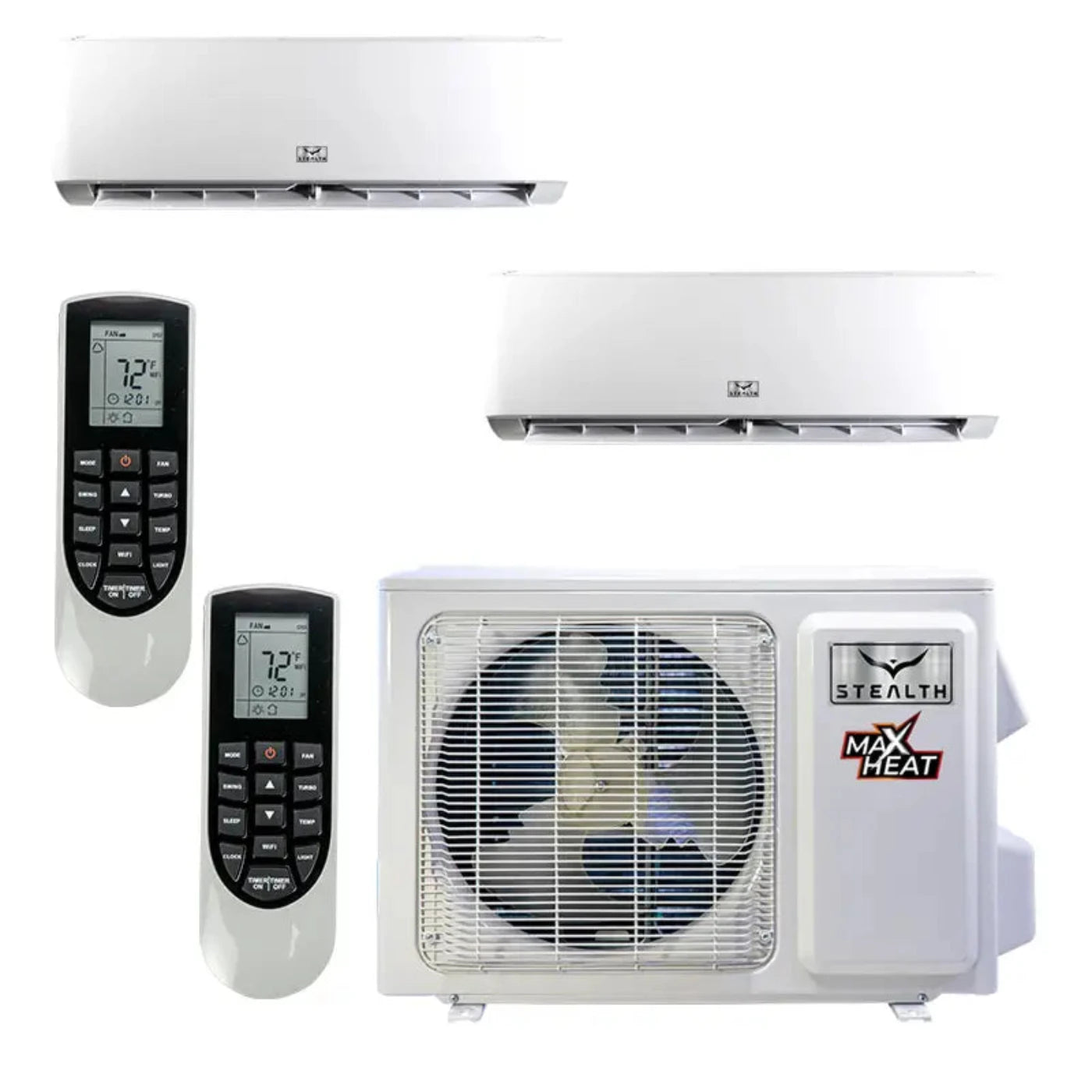 Stealth 18,000 BTU 23 SEER Dual Zone Wall Mounted Stealth Pinnacle Heat Pump System 12+12 - SC-18Z-HH-M2 / SC-12W-HP230 - 2