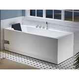 EAGO 5 ft Acrylic White Rectangular Whirlpool Bathtub w/ Fixtures AM154ETL-R5