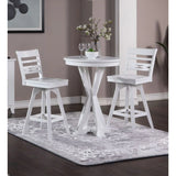 ECI Furniture Bianca Asbury Swivel 30 Bar Stool with Wood Seat Set of 2 - EC-1060-01-BS2