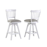 ECI Furniture Bianca Tulip Bar Swivel 30 Stool with Gray Vinyl Seat Set of 2 - EC-1060-01-BS1