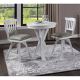 ECI Furniture Bianca Tulip Counter Swivel 24 Stool with Gray Vinyl Seat Set of 2 - EC-1060-01-CS1