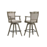 ECI Furniture Pine Crest Tulip Spectator Swivel Bar Stool With Upholstered Seat (Set of 2) - EC-1014-79-SBS3
