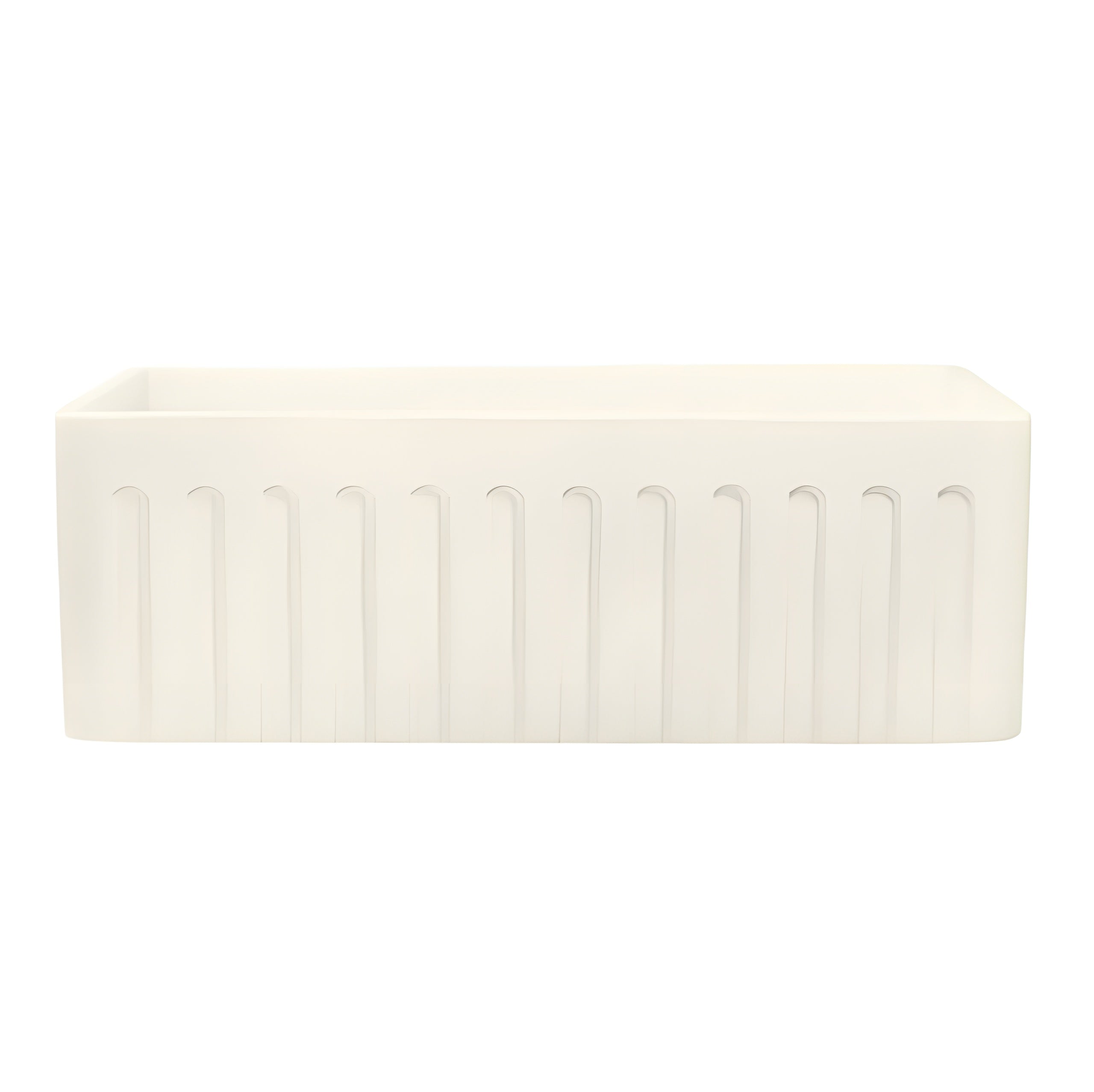 Fiamma 30 x 20 inch Fireclay Reversible Farmhouse Apron-Front Kitchen Sink Single Bowl – Biscuit - RVL2100BS