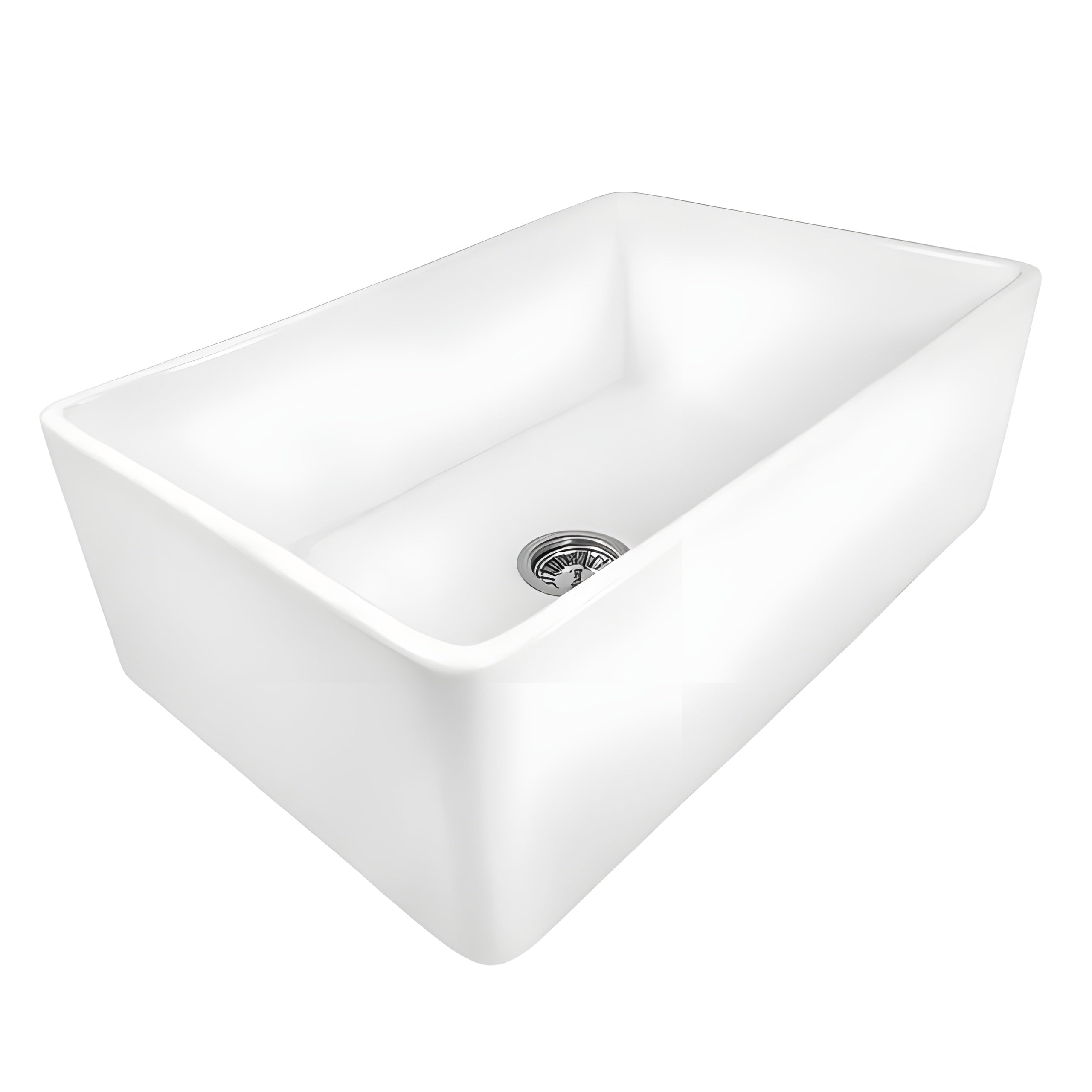 Fiamma Ruvati 33 x 20 inch Fireclay Reversible Farmhouse Apron-Front Kitchen Sink Single Bowl – White - RVL2300WH