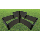 Frame It All | Tool-Free Teardrop Curved Corner Raised Garden Bed 2-Tier 8' X 8' X 22" - Weathered Wood - 1" Profile - 800004007