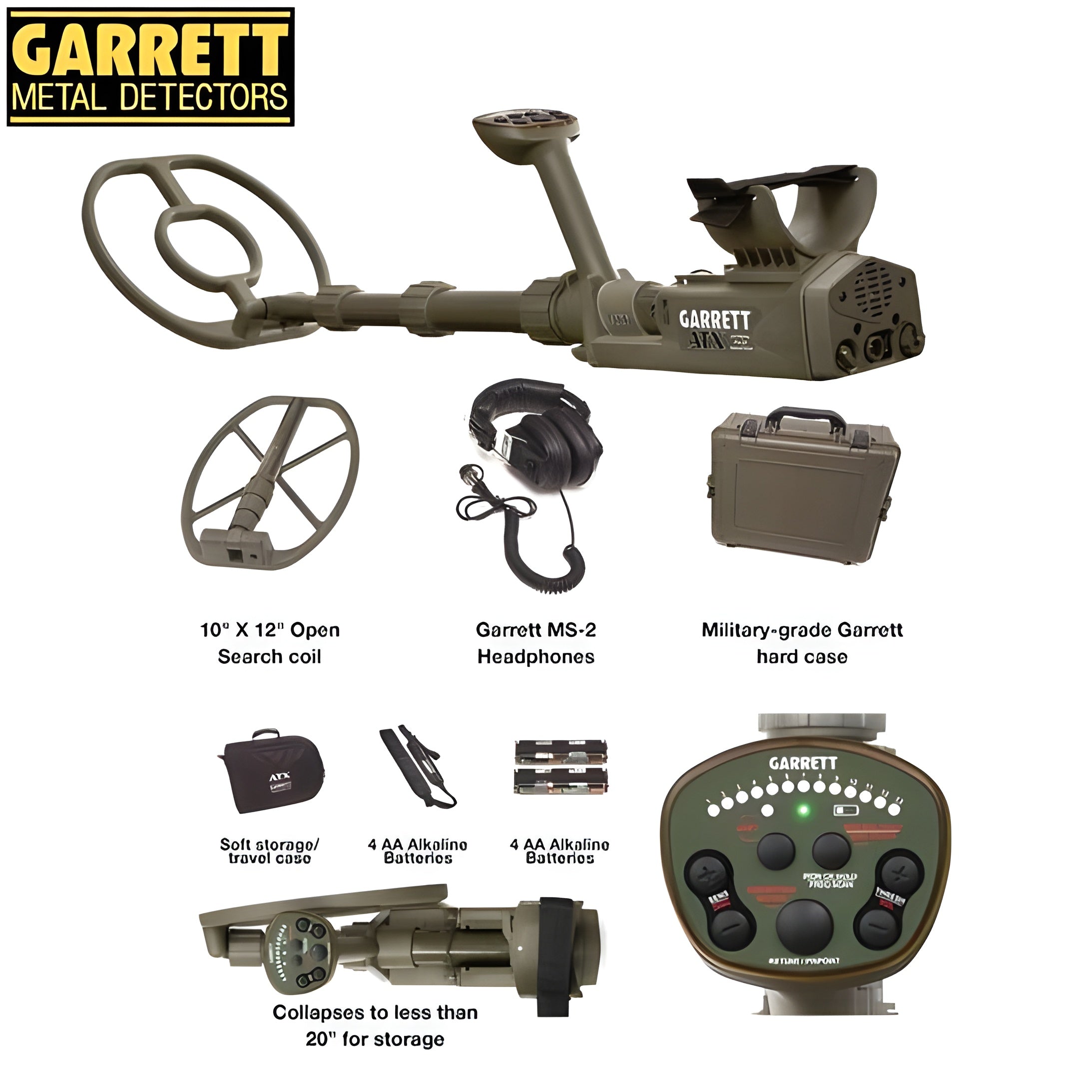 Garrett ATX Deepseeker Package with 20" (50 cm) Deepseeker and 11"x13" Mono closed searchcoil - 1140840