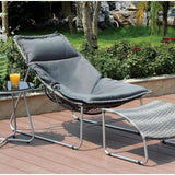 Contemporary 1Pc Patio Chair With 1Pc Ottoman - 301418