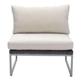 29" X 33" X 25" Brown And Beige Middle Synthetic Weave Chair
