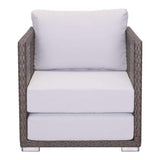 26.8" X 31.9" X 30" Cocoa And Light Gray Sunproof Fabric Arm Chair - 296190