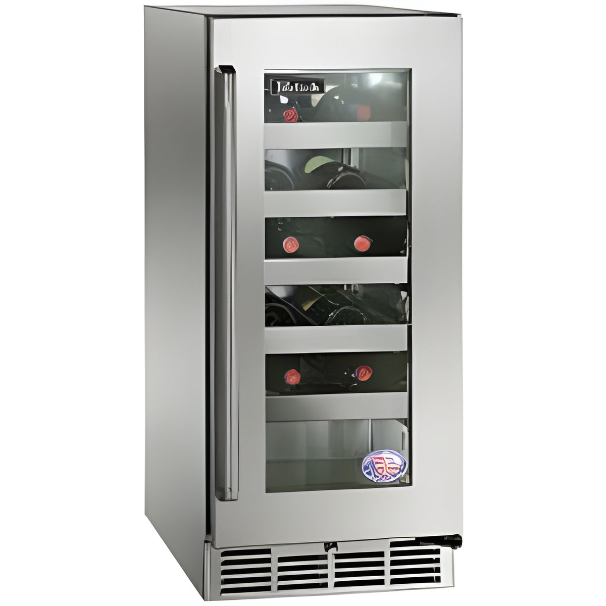 Perlick 15" Beverage Center with 8 Bottle and 30 Can Capacity, Stainless Steel-Glass Door - HP15BO-4-3