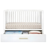 HushCrib 3-in-1 Convertible Crib With Trundle and Mattress Bundle