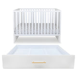 HushCrib 3-in-1 Convertible Crib With Trundle and Mattress Bundle