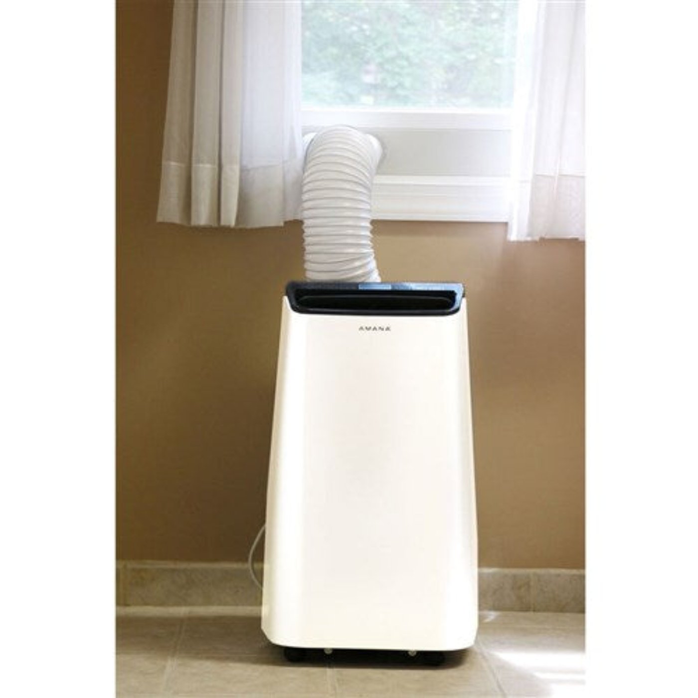 Amana - 12, 000 BTU Portable AC - White/Black _ AMAP121AB-2