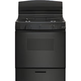 Hotpoint 30-in 4 Burners 4.8-cu ft Freestanding Natural Gas Range Black - RGBS330DRBB