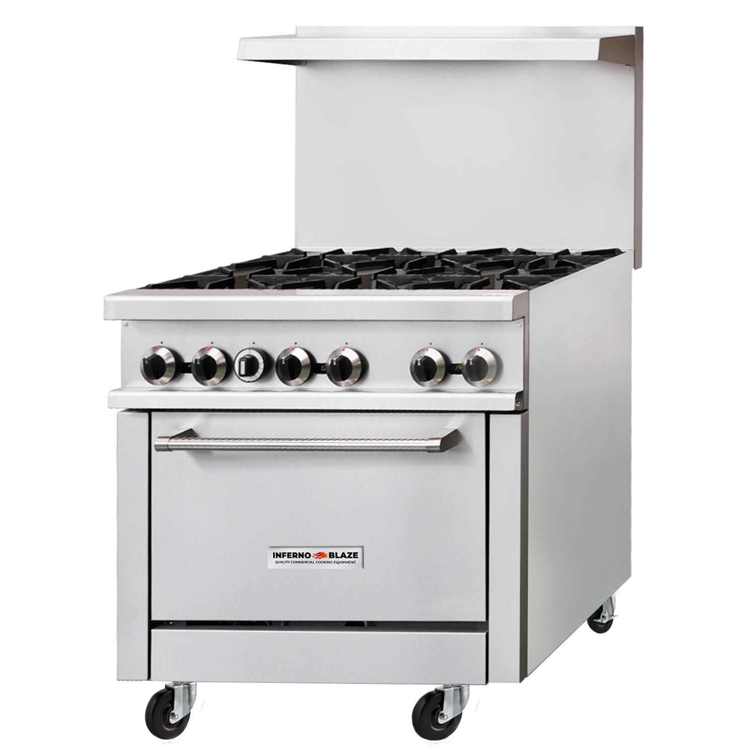 Inferno Blaze IB-GR-36 36” wide, 6 Burner Range, 1 Oven - IB-GR-36
