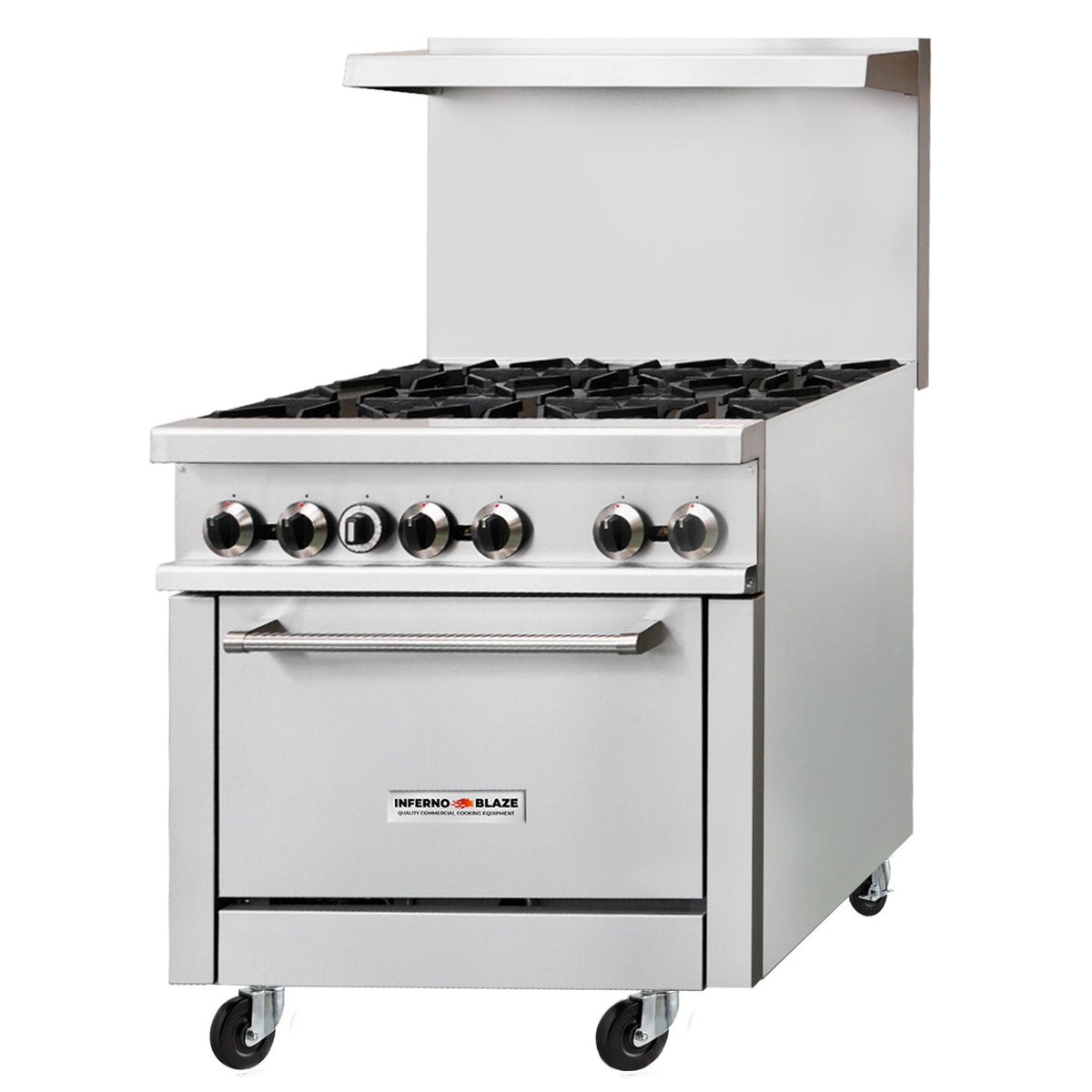 Inferno Blaze IB-GR-36 36” wide, 6 Burner Range, 1 Oven - IB-GR-36