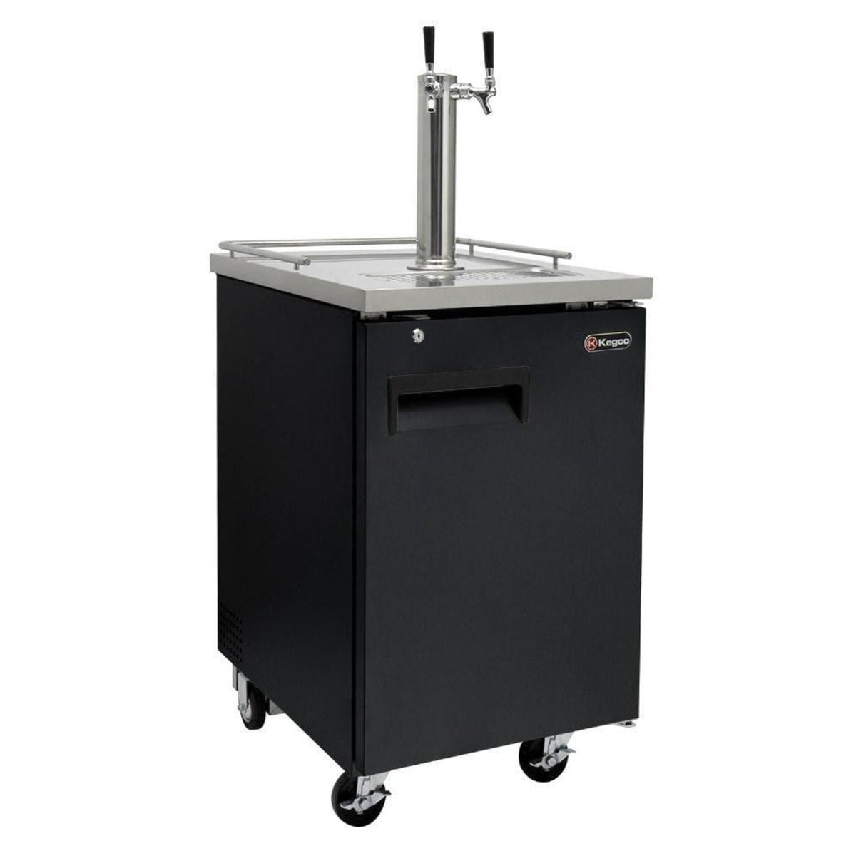 Kegco 24" Wide Kombucha Tap Black Commercial Kegerator - KOMC1B-1