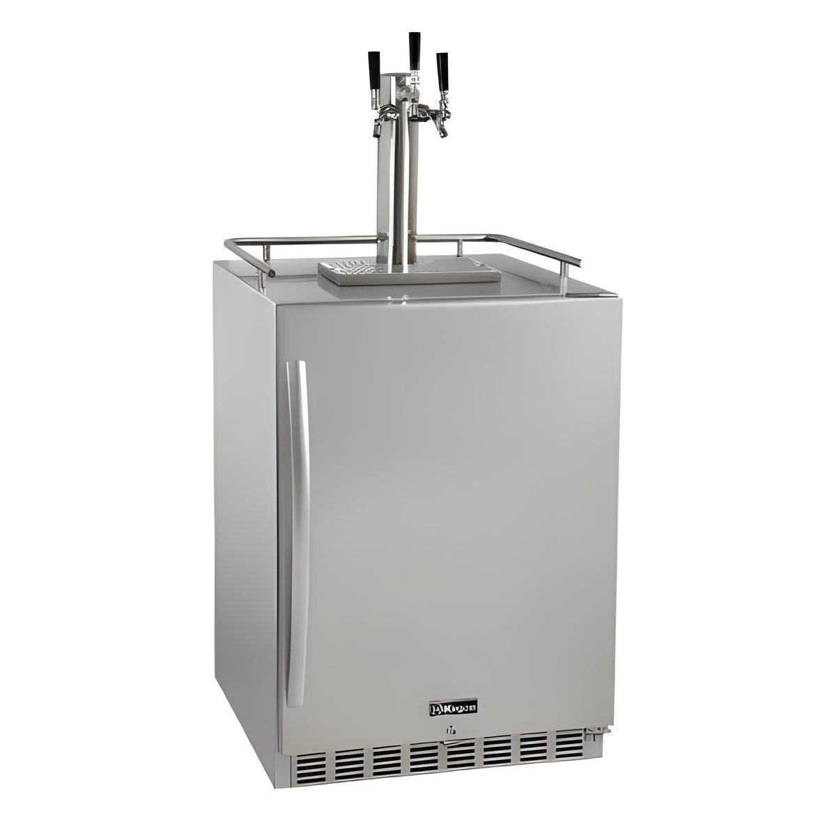 Kegco 24" Wide All Stainless Steel Outdoor Built-In Left Hinge Kegerator with Kit - HK38SSU-L-1