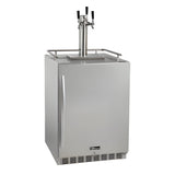 Kegco 24" Wide All Stainless Steel Outdoor Built-In Left Hinge Kegerator with Kit - HK38SSU-L-1