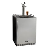 Kegco 24" Wide Cold Brew Coffee Tap Black Commercial Built-In Right Hinge Kegerator - ICHK38BSU-1