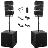 Proreck PA Speaker System 8000W Combo 6 Line Array Speakers and 18 Subwoofer with Bluetooth and Remote New - CLUB-8000