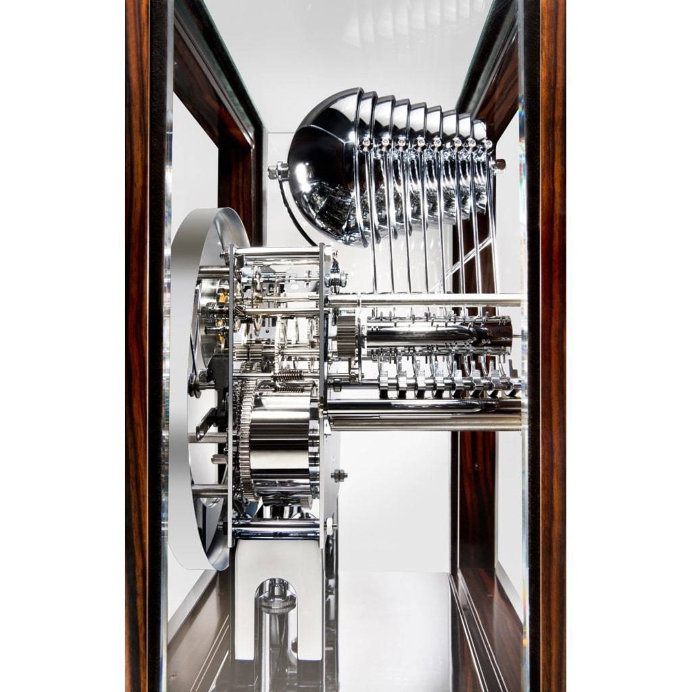 Kieninger 250 Tourbillon Bells Mantel Clock, Triple Chimes, Ebony, Ltd - MM 1713-57-01