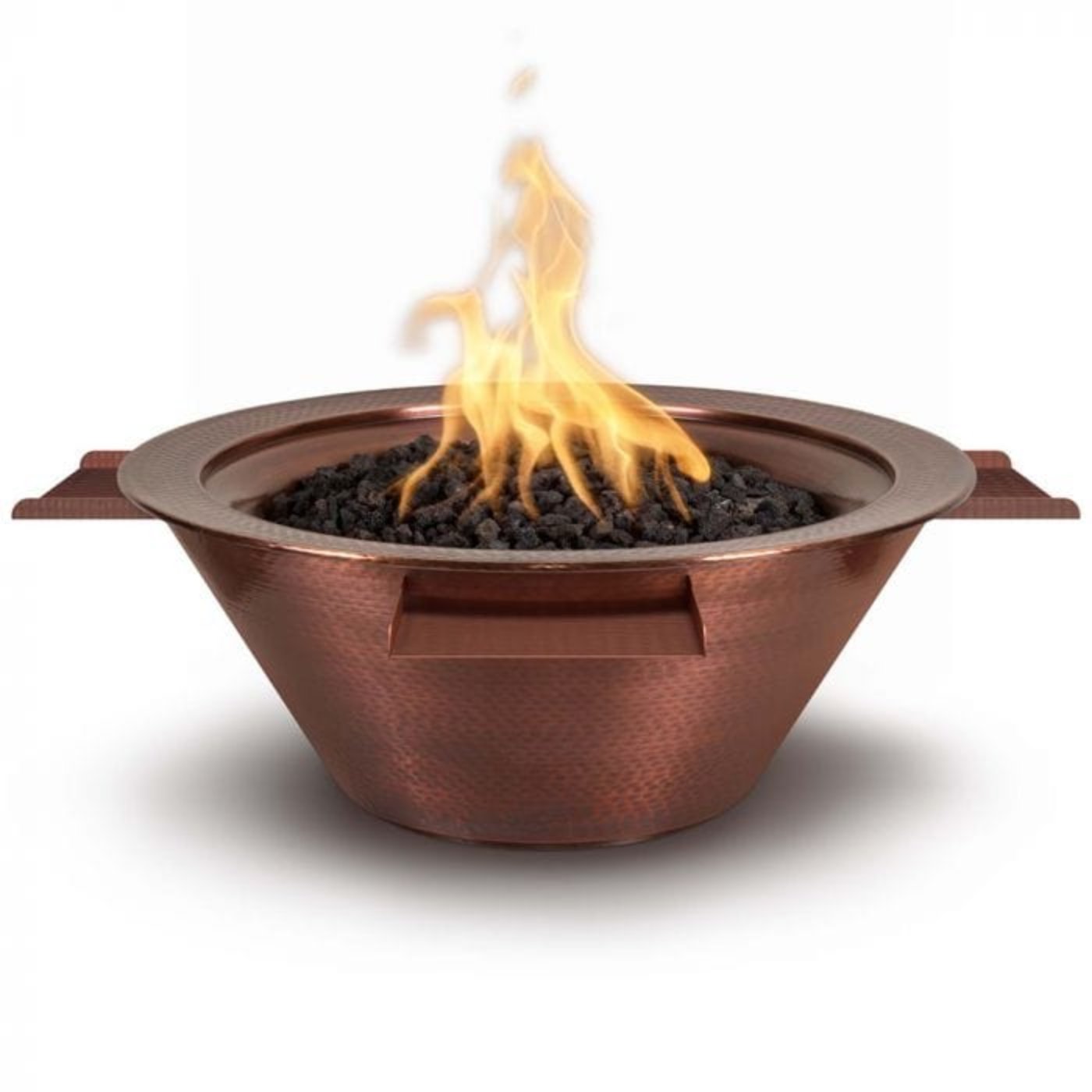 The Outdoor Plus OPT-NWCB Cazo Hammered Copper Round Fire and Water Bowl