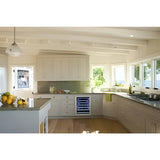 Sapphire Indoor | 24" Single Zone Wine Refrigerator , 7 Extension Wine Racks, Sapphire Blue Interior and Stainless Steel Door - SW24-SZ