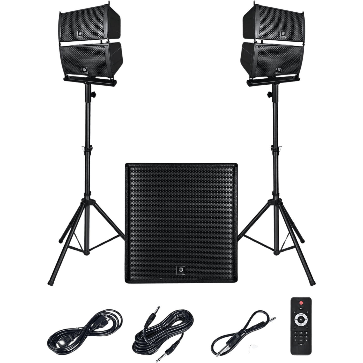 Proreck PA Speaker System 4000W Combo 4 Line Array Speakers and 18 Subwoofer with Bluetooth and Remote New - CLUB-4000