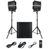 Proreck PA Speaker System 4000W Combo 4 Line Array Speakers and 18" Subwoofer with Bluetooth and Remote New - CLUB-4000