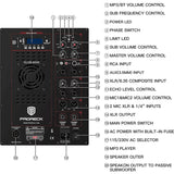 Proreck PA Speaker System 6000W Combo 4 Line Array Speakers and 15 Subwoofer with Bluetooth and Remote New - CLUB-6000