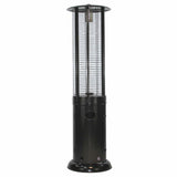 RADtec Ellipse Flame 78-Inch Tall Black Propane Patio Heater with Clear Glass (80-LLP-PT-HTR)