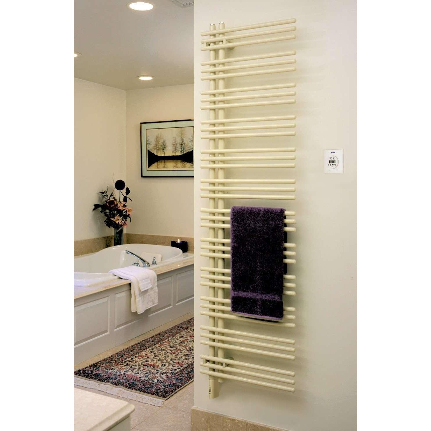 Runtal Versus Hardwired Mounted Towel Warmer - 22.8"w x 51.5"h - VTRERD-5223