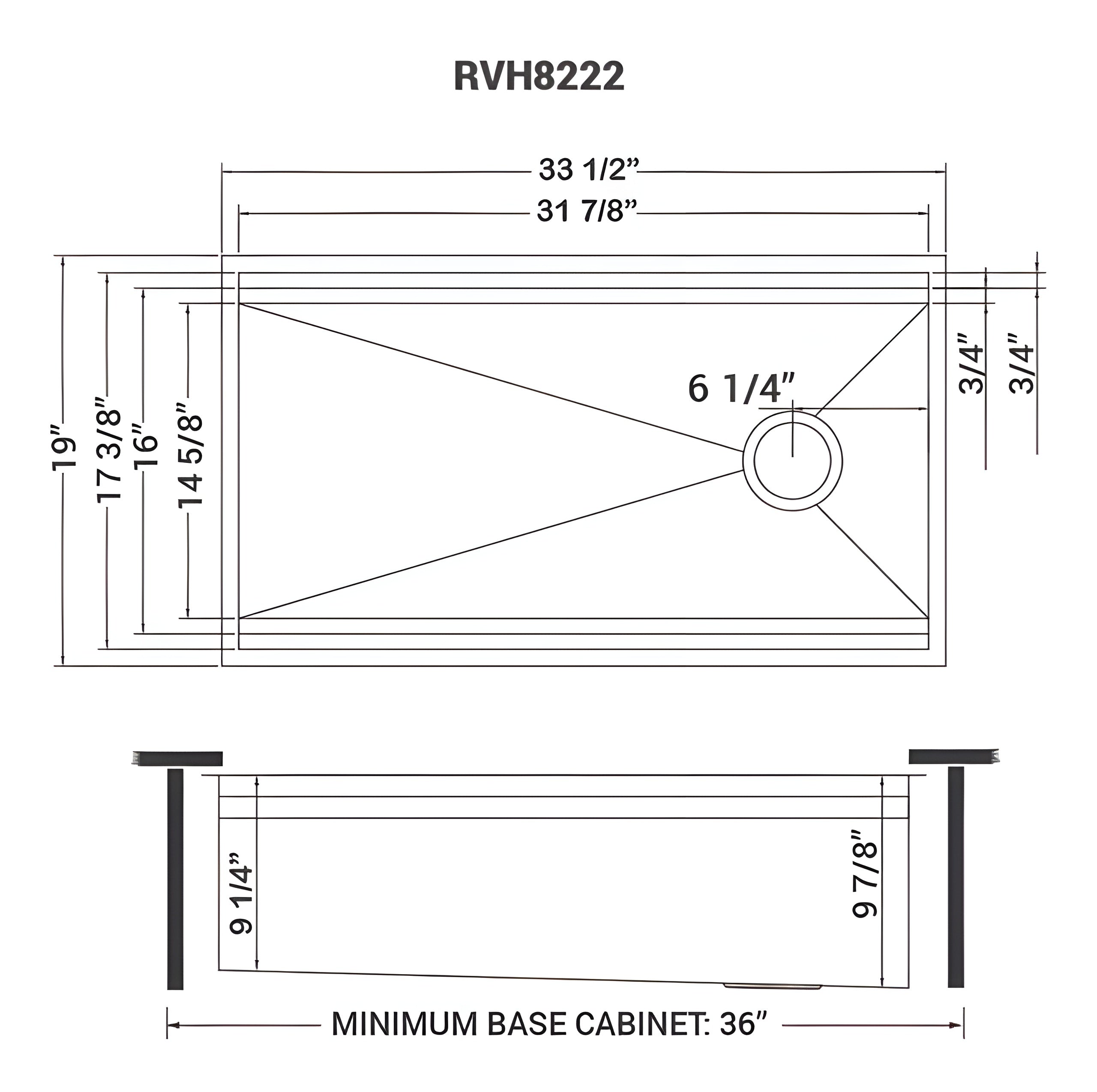 Ruvati Dual Tier 33-inch Workstation Two-Tiered Ledge Kitchen Sink Undermount 16 Gauge Stainless Steel - RVH8222