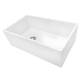 Ruvati Fiamma 30 x 20 inch Fireclay Reversible Farmhouse Apron-Front Kitchen Sink Single Bowl – White - RVL2100WH