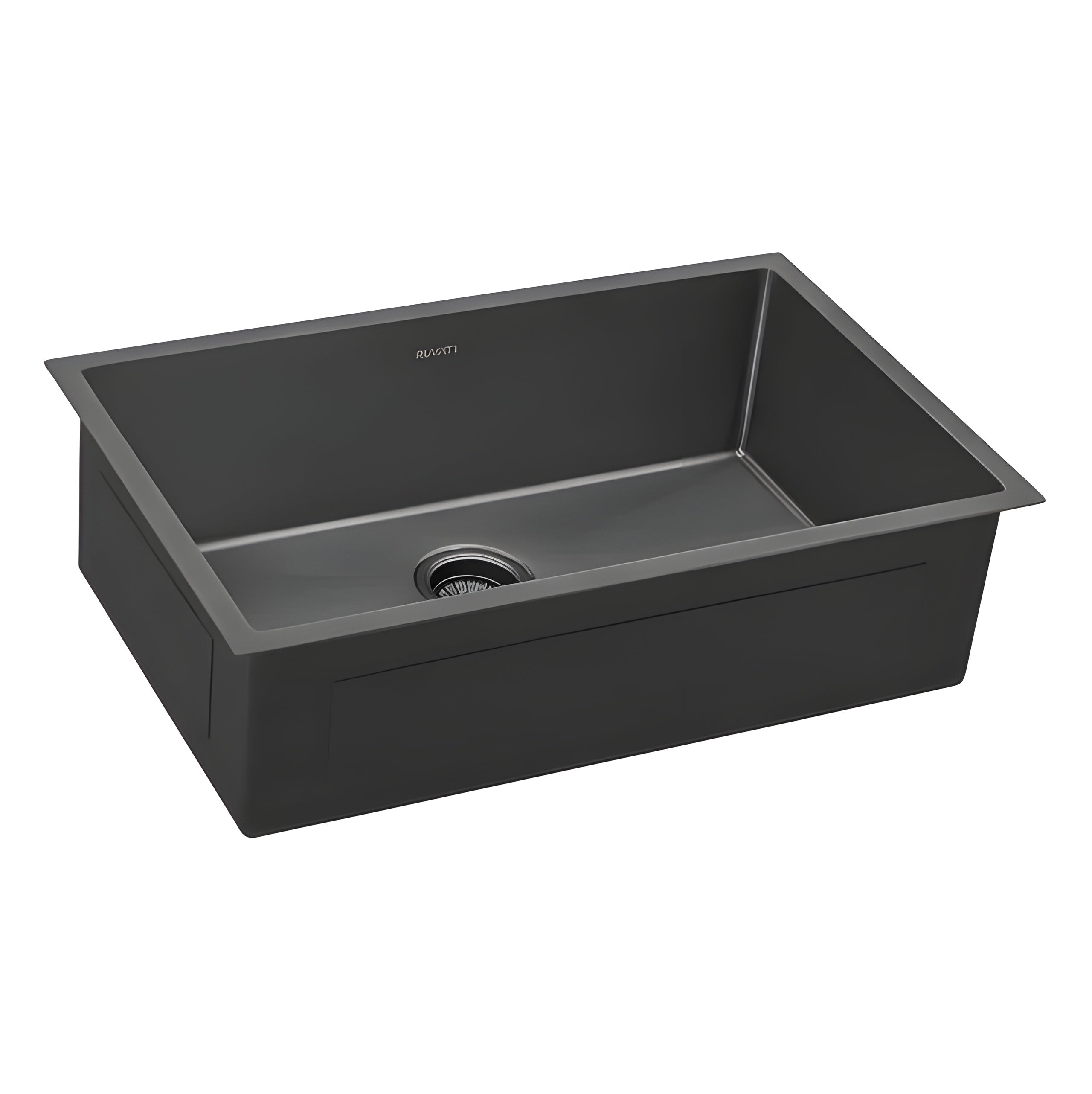 Ruvati Terraza 30-inch Undermount Gunmetal Black Stainless Steel Kitchen Sink 16 Gauge Single Bowl - RVH6300BL