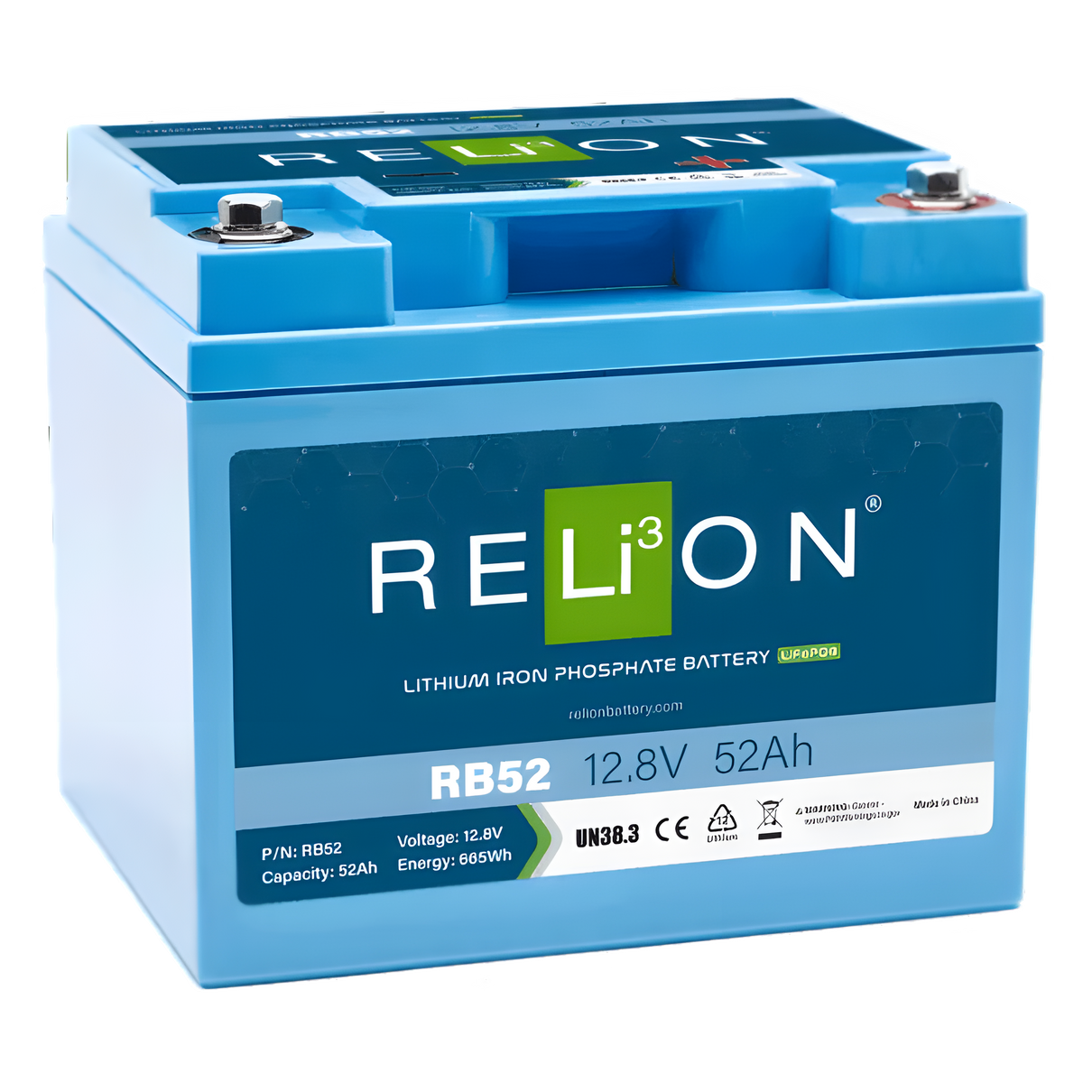 Relion 12.8V 52Ah 4Sc Lifepo4 - R7RRB52