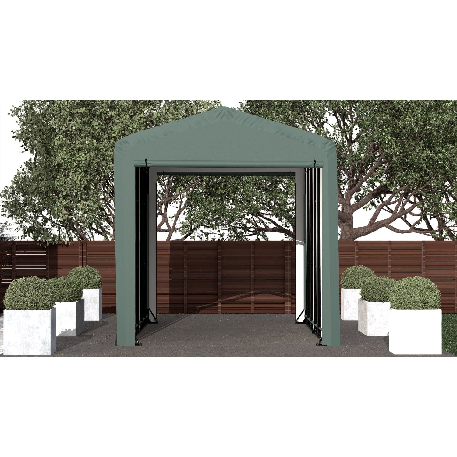 ShelterLogic | ShelterTube Wind and Snow-Load Rated Garage 14x27x16 Green