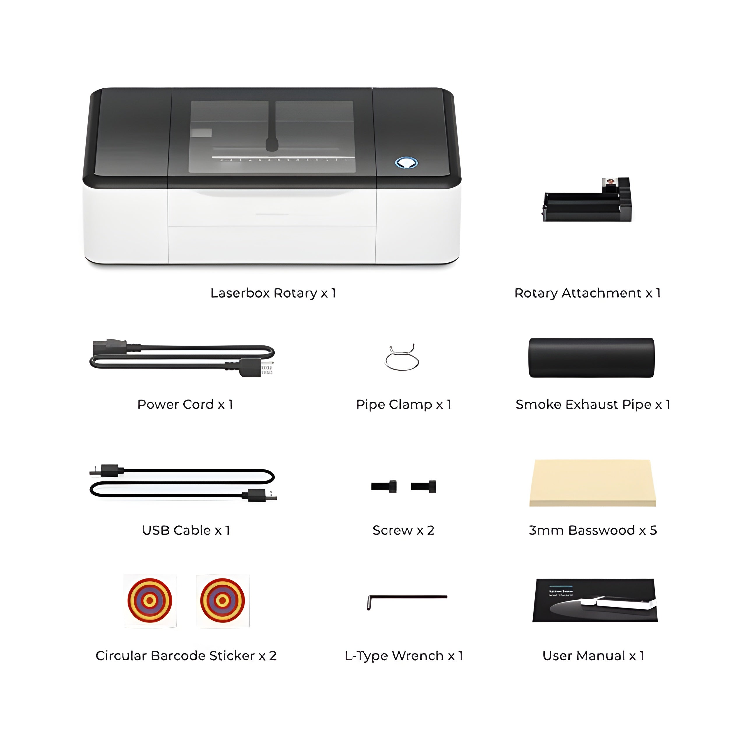 Xtool Laserbox 40w Co2 + Rotary Attachment + Smart Smoke Purifier