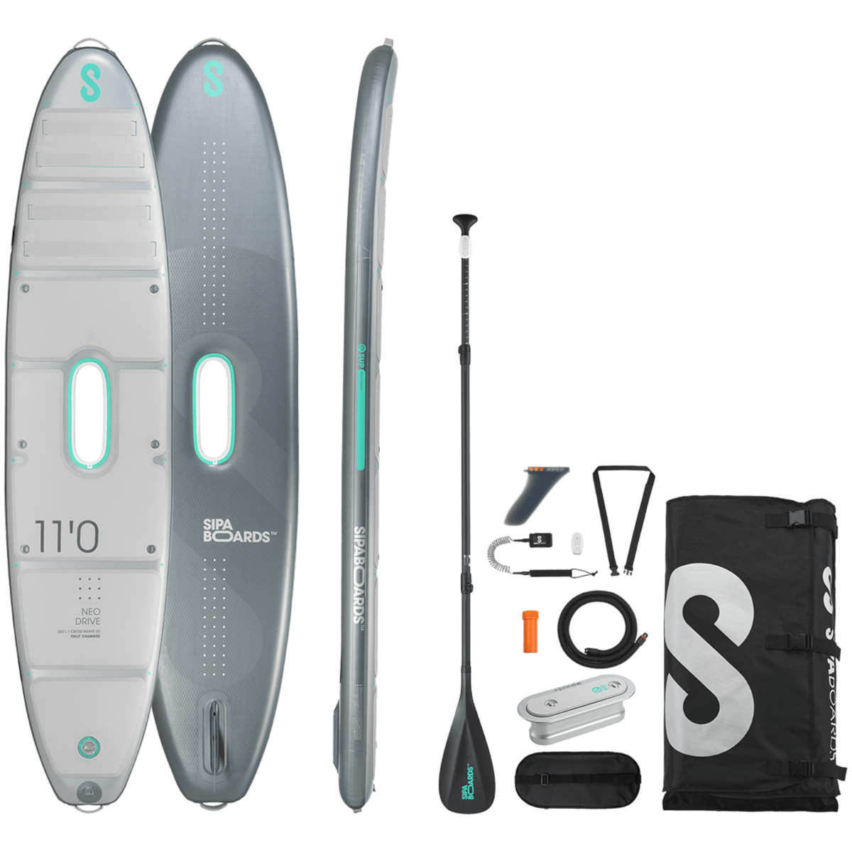 SipaBoards Drive Neo Silver Motorized SUP