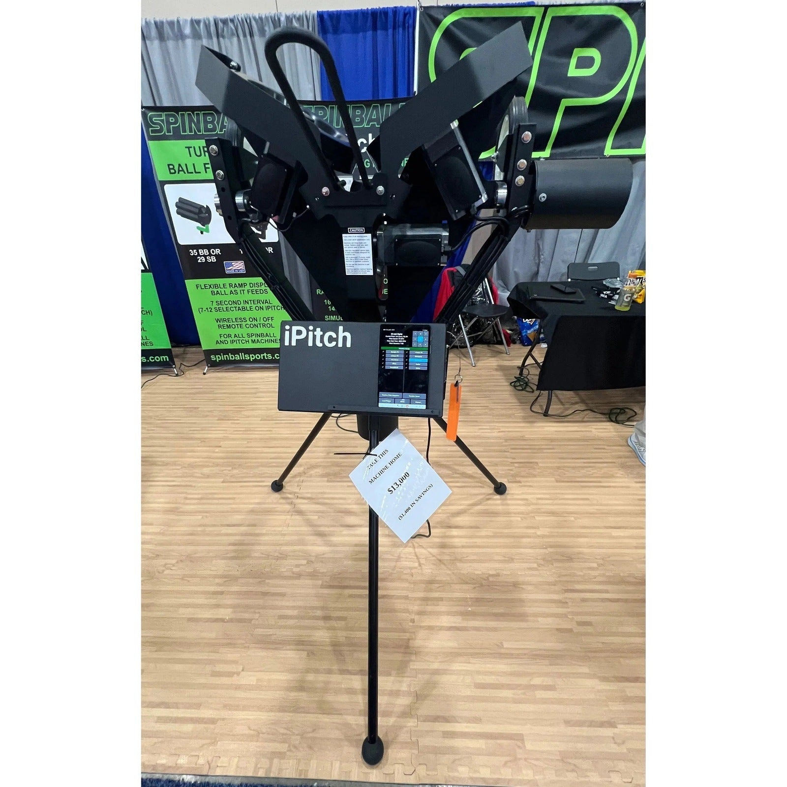 Spinball iPitch Smart Softball 3 Wheel Pitching Machine IPSB