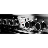 Superiore Deco 36-Inch Dual Fuel Freestanding Range in Black Matte with Chrome Trim - RD361SCN_C_