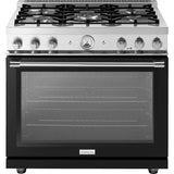 Superiore La Cucina 36-Inch Gas Freestanding Range in High Glossy Black - RL361GPN_S_