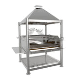 Tagwood BBQ22SS Argentine Wood Fire &amp; Charcoal Freestanding Grill - BBQ22SS